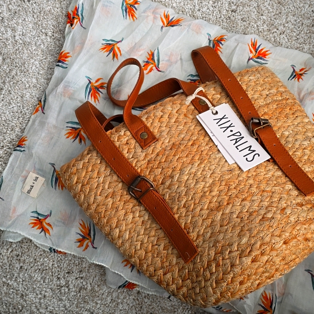 Handwoven backpack & scarf